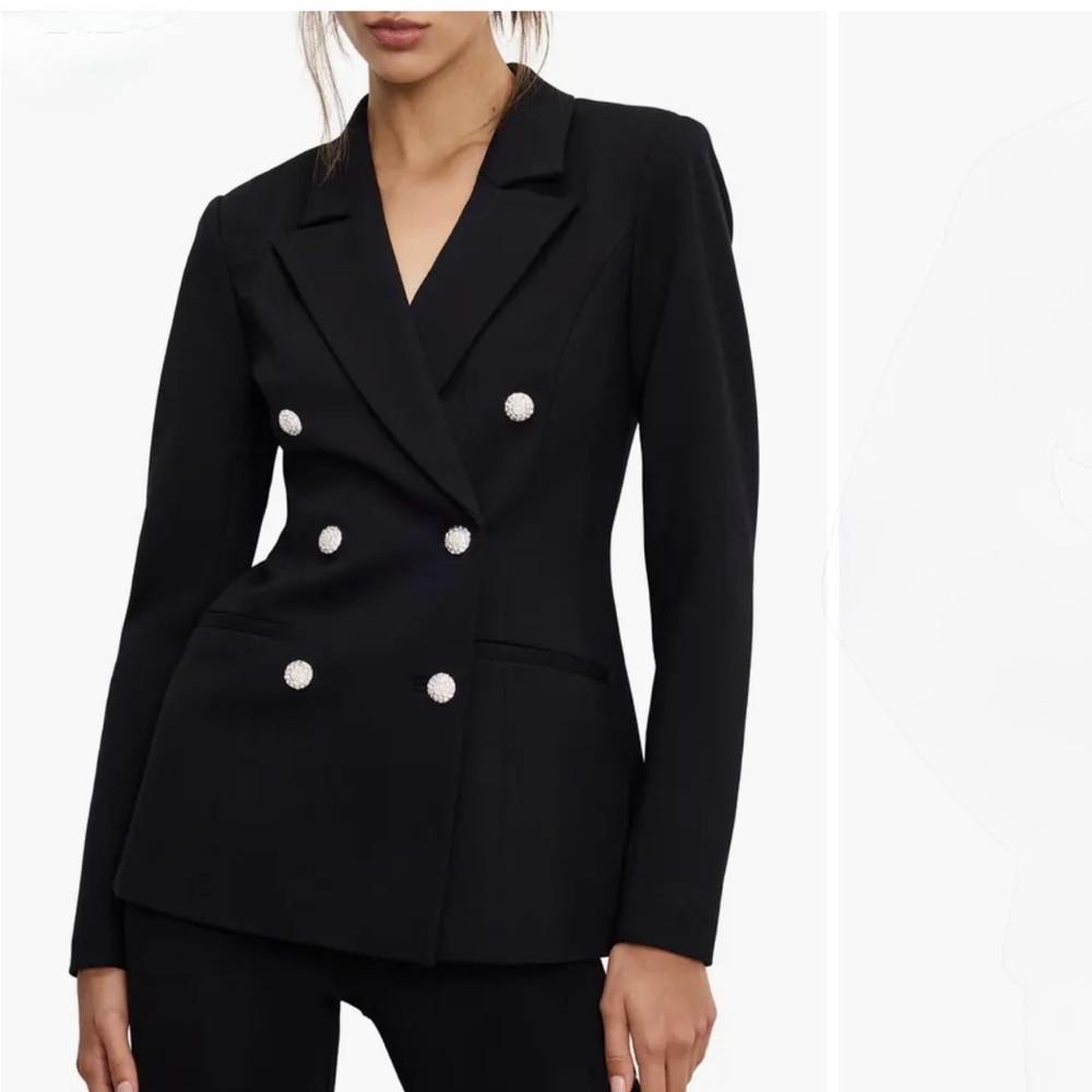 GOOD AMERICAN Embellished Double Breasted
Blazer Size S Small $199
